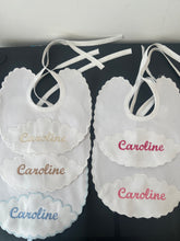 Load image into Gallery viewer, Personalised Spanish bibs with name or initial more colours