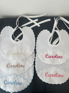 Personalised Spanish bibs with name or initial more colours