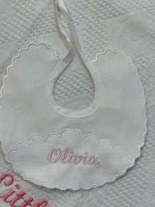 Personalised Spanish bibs with name or initial more colours