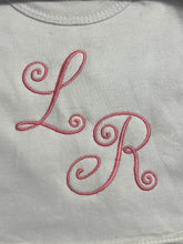 Load image into Gallery viewer, Personalised large initials bib any text colour 3 for £10