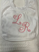 Load image into Gallery viewer, Personalised large initials bib any text colour 3 for £10