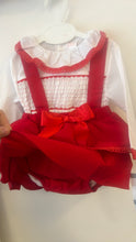 Load image into Gallery viewer, Smocked 2 piece set red