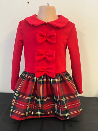 Tarten dress with bows 2-12 years