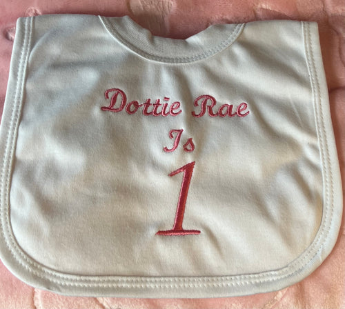 Personalised birthday bibs