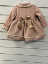 Load image into Gallery viewer, Dusky pink camel bow coat 12-48 months