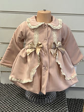 Load image into Gallery viewer, Dusky pink camel bow coat 12-48 months