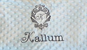 Personalised crest bubble blankets more colours