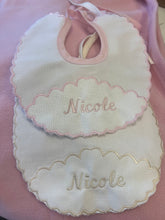 Load image into Gallery viewer, Personalised Spanish bibs with name or initial more colours