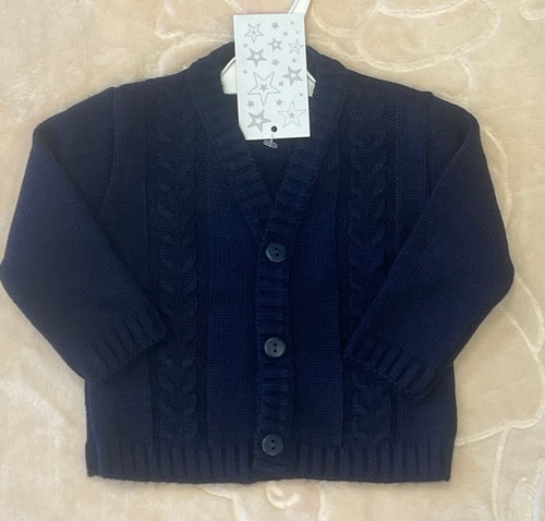 Navy cable knit cardigan