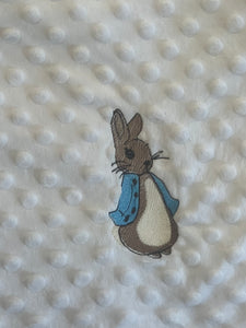 Rabbit blankets can be personalised more colours