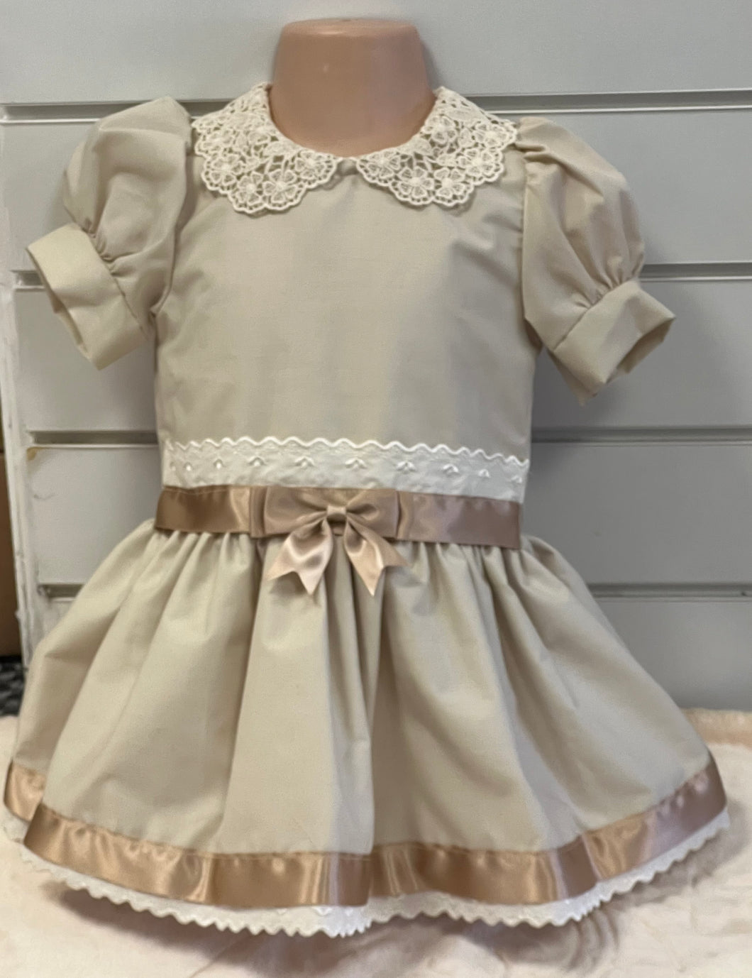 Beige dress 3 months - 4 years