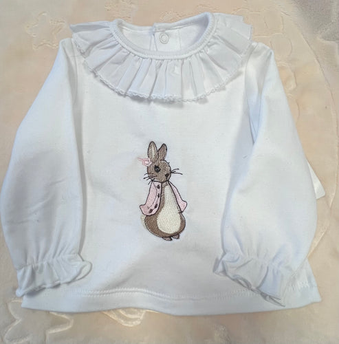 Frill collar rabbit top