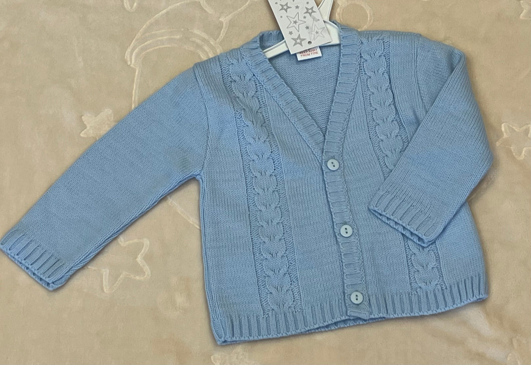 Cable knit cardigan blue