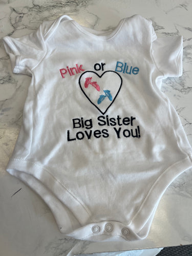 Gender reveal vest or t shirt