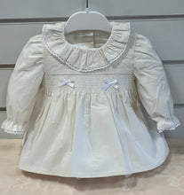 Load image into Gallery viewer, Cream smocked dress 3-36 months