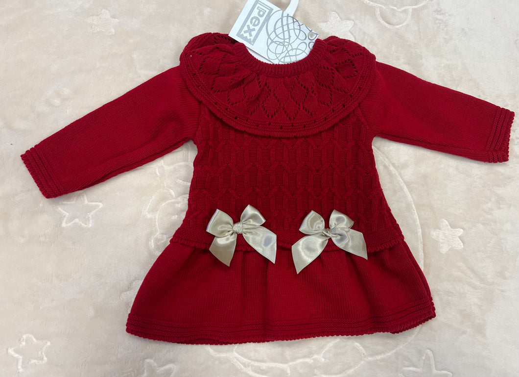 Pex knitted dress with bows