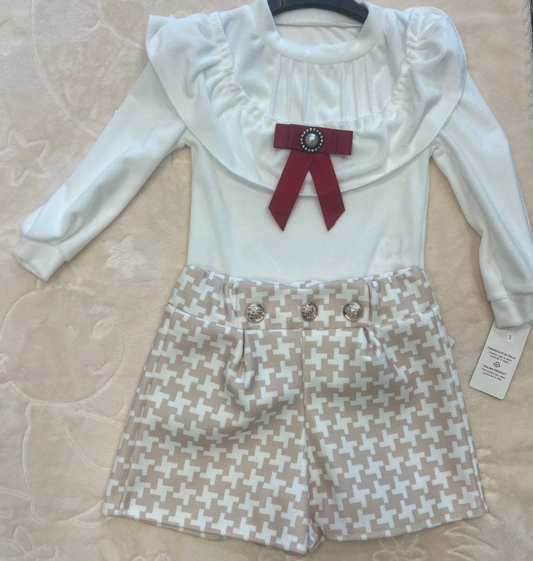 Short set 2-12 years removable top bow