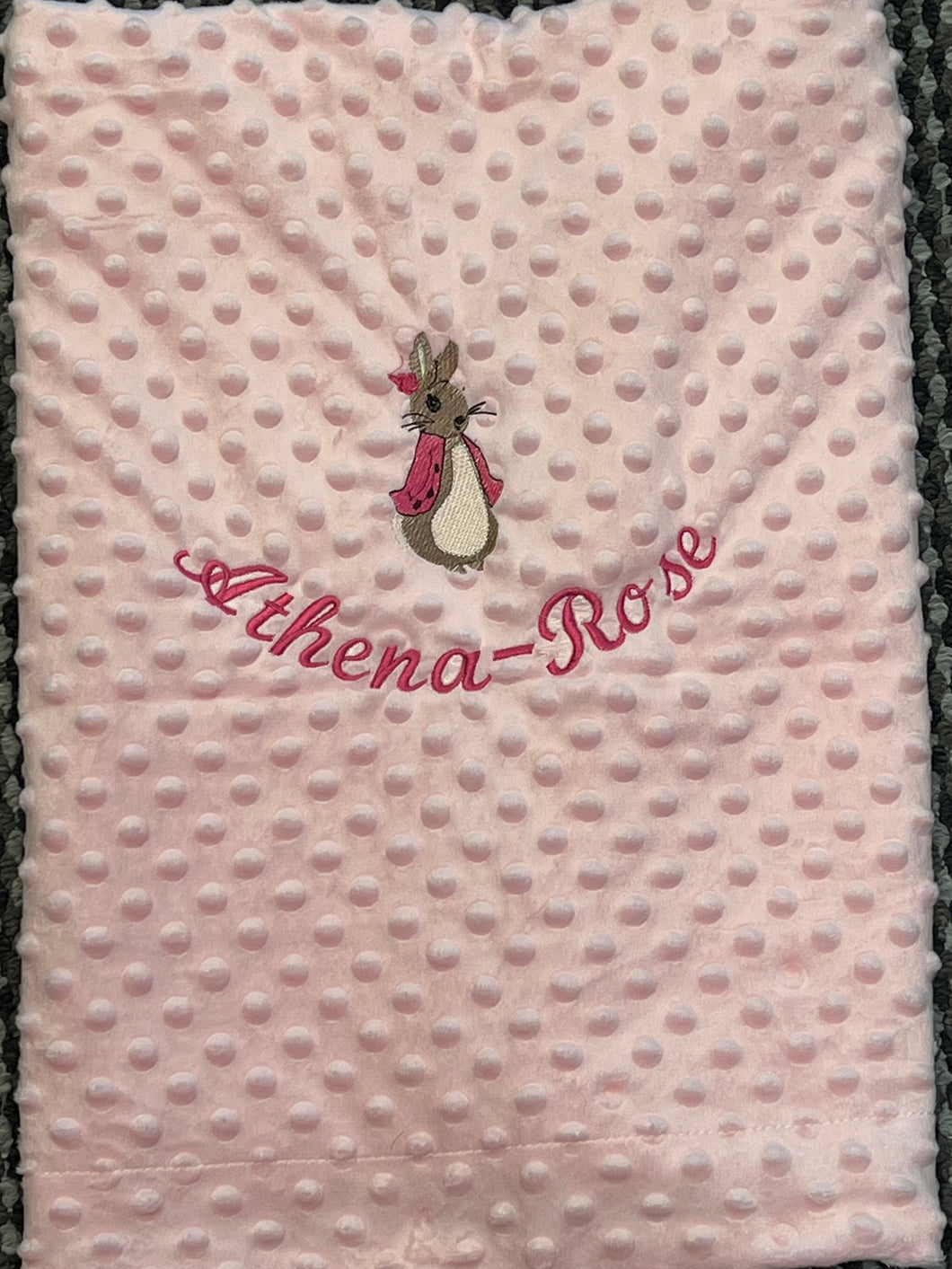 Personalised rabbit blanket more colours