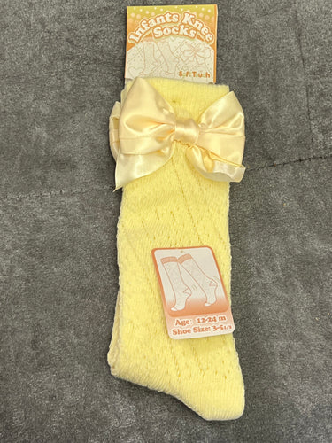 Knee high pelerine socks lemon