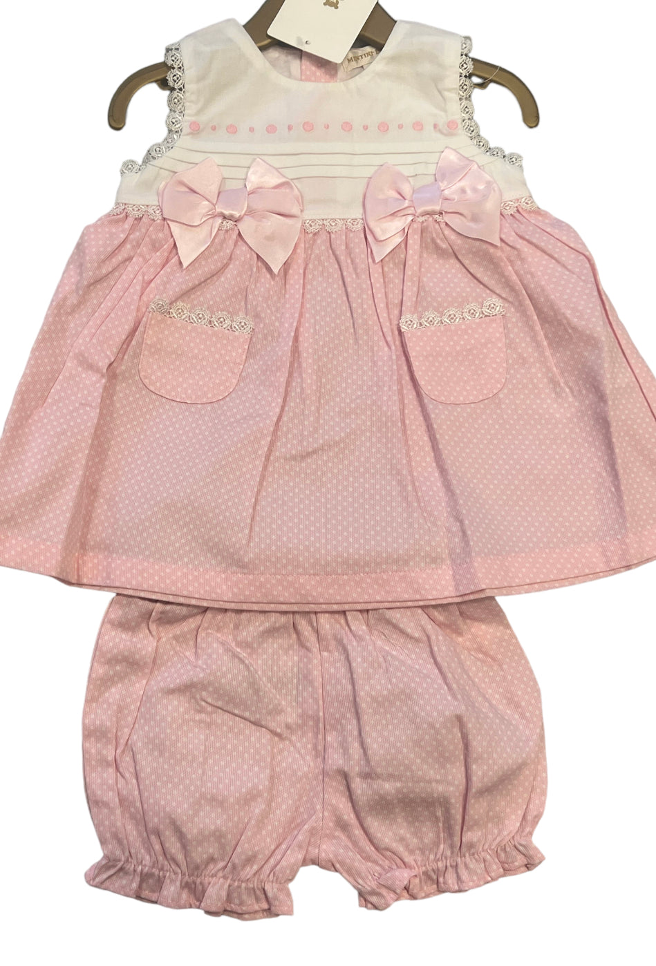 Mintini bow dress and pants set 6 months only sale