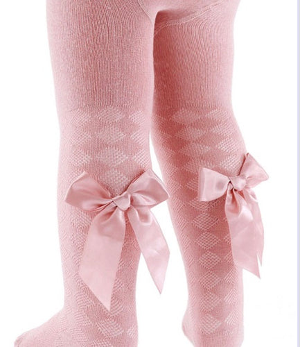 Bow tights - Pink