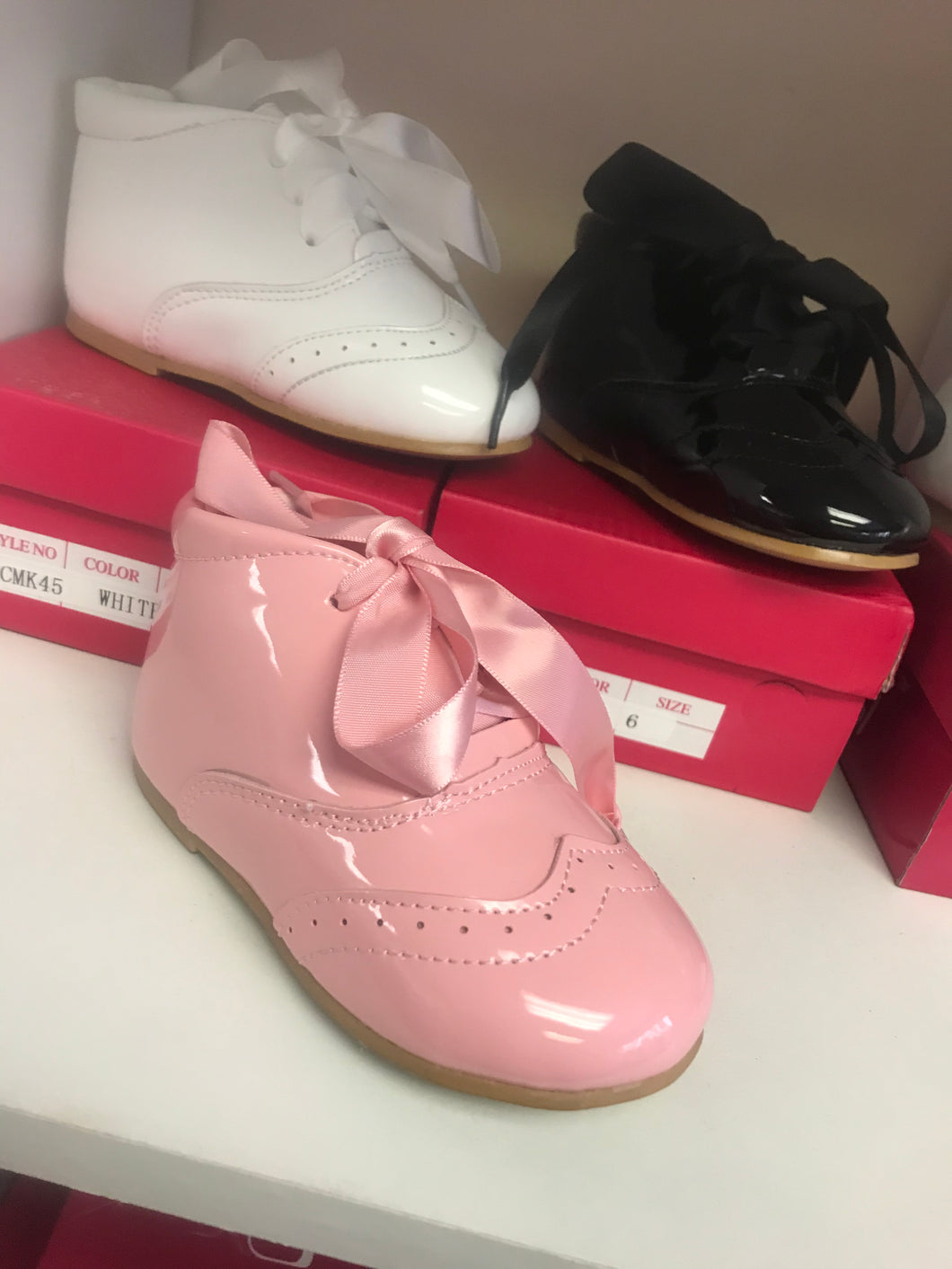 Kelsi patent ankle boots Little Gems Babywear