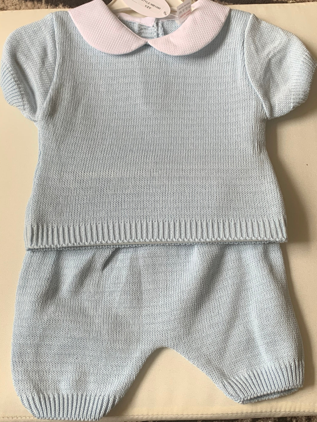 Knitted short set - Blue 3-4 years only