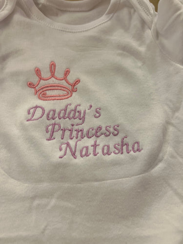 Personalised daddys princess vest / t shirt