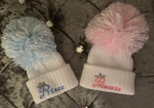 Prince princess Pom Pom hat