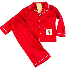 Load image into Gallery viewer, Caramelo hand smocked boys pyjamas - red deal today only