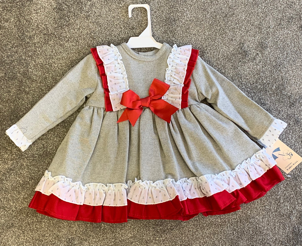 Baby ferr grey and red dress sale