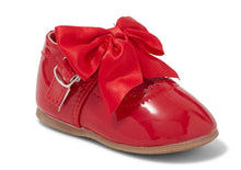 Load image into Gallery viewer, Melia patent bow shoes - red