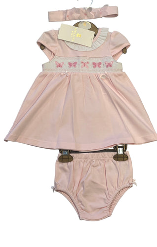 Mintini smocked dress knickers and headband