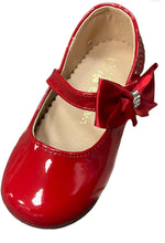 Load image into Gallery viewer, Red patent side bow shoes