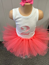 Load image into Gallery viewer, Custom made birthday tutu set 1-8 years