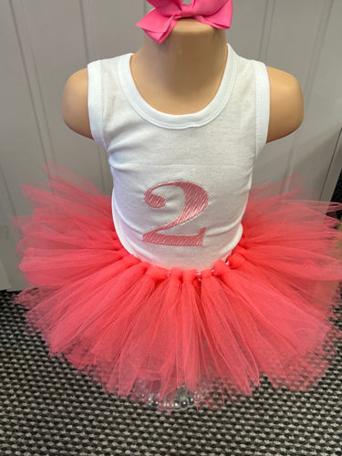 Custom made birthday tutu set 1-8 years